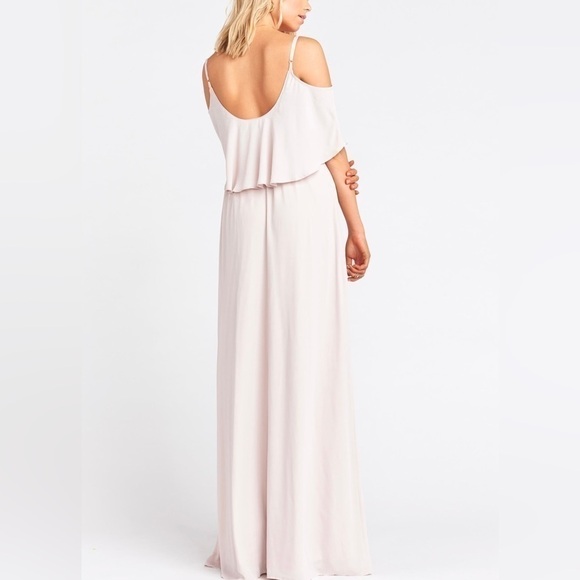 NWT Show Me Your MuMu Caitlin Ruffle Maxi Dress Show Me The Ring Crisp Sz Medium - Picture 2 of 5